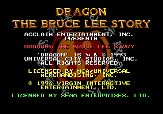 Dragon - The Bruce Lee Story Title Screen